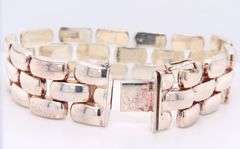 925 Sterling Silver Italian Wide Braided Bracelet