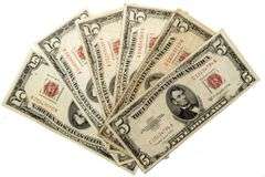 6 1953 BC &1963 Red Seal US Notes