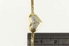 14K Yellow Gold Diamond Inset Vintage Heart Love Symbol Bracelet