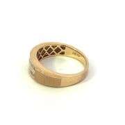 10K Yellow Gold 0.20 Ctw Diamond Men's Wedding Band Ring