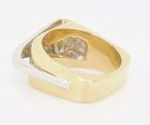 Contemporary Two-Tone Diamond Ring