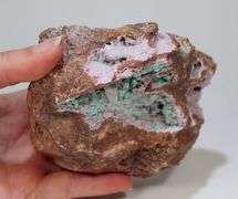 Huge! 3,570ct Selenite and Rosasite specimen