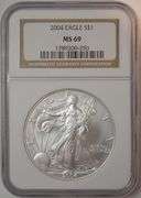 2004 American Silver Eagle NGC MS69