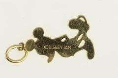 14K Yellow Gold Mickey Mouse Walt Disney Prod. Cartoon Charm/Pendant