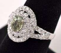 Amazing Rare GIA Certified Natural Alexandrite and Diamond Ring in Platinum