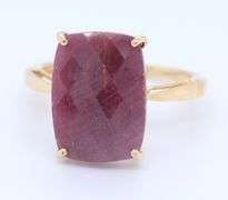 10KT Yellow Gold Raw Ruby Ring
