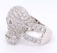 Sterling Silver CZ Skull Ring