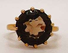10kt Yellow Gold & Smoky Quartz Cocktail Ring