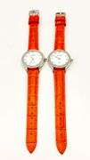 2 BRAND NEW MATCHING GENEVA WATCHES WITH GENUINE LEATHER