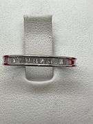 14K WHITE GOLD AND DIAMOND BAND