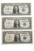 3 Choice Unc 1935 D $1 Silver Certificates