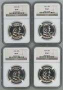 4 Diff. NGC PF67 Franklin Half Dollars: 1957, 58, 59, & 1960.