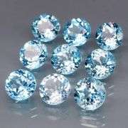 Superb quality 9.29ct 9 pc sky blue Topaz set
