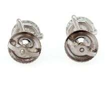 1.55ctw Round Diamond Solitaire Stud Earrings in 14K