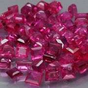 Outstanding 3.63ct 55 piece princess cut Ruby set