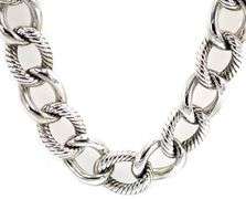 David Yurman Belmont Curb Link Two Tone Necklace in Sterling and Bonded 18K