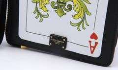 Dolce & Gobbana House of Cards Leather Clutch with Box