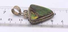 Group Lot of 6 Art Deco 925 Sterling Silver Gemstone Pendants