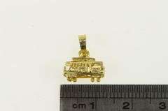 14K Yellow Gold 3D Trolley Car San Francisco Souvenir Charm/Pendant