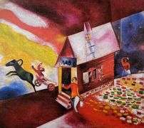 Collectible Vintage Marc Chagall, The Flying Carriage