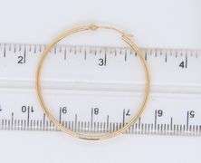 Nice Yellow Gold Thin Hoop Earrings