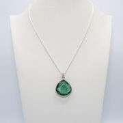 One Certified 67.45 Ct Lab Created Green Amethyst Pendant