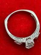 CERTIFIED 14K WHITE GOLD DIAMOND AND PINK SAPPHIRE RING