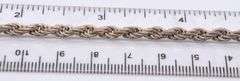 Vintage Sterling Silver Rope Chain Necklace