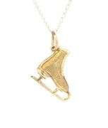 14K Yellow Gold 3D Ice Skate Figure Skating Winter Sport Charm/Pendant