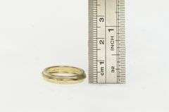 14K Yellow Gold 3.8mm Vintage Two Tone Wedding Band Ring