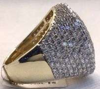 MESMERIZING 14K YELLOW GOLD MEN’S DIAMOND RING