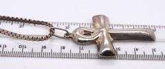 Vintage 925 Sterling Silver Cross Pendant on Chain