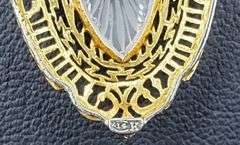 Ladies Solid 14 Kt Gold Vintage Diamond Pendant