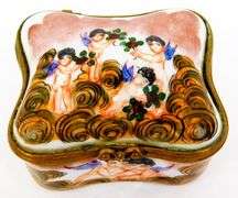 Capodimonte Cherubs Miniature Trinket Box
