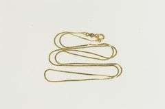 14K Yellow Gold 0.7mm Serpentine Flat Wavy Link Chain Necklace