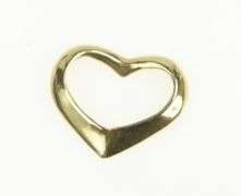 14K Yellow Gold Heart Love Symbol Vintage Valentine Charm/Pendant