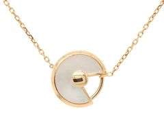 Cartier Amulette De Cartier Mother of Pearl and Diamond Bracelet in 18K W/Pouch and Paper