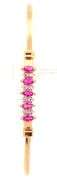 14K Yellow Gold Marquise Diamond Accent Vintage Statement Bracelet