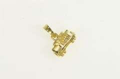 14K Yellow Gold 3D Trolley Car San Francisco Souvenir Charm/Pendant