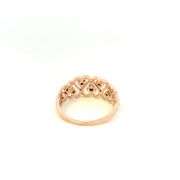 10K Rose Gold Vintage Diamond Heart Love Wedding Band Ring