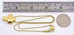 Stylish 18k Cross on Necklace
