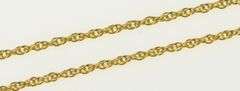 14K Yellow Gold 1.5mm Rolling Woven Link Spiral Chain Necklace