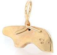 The Golden Bear Open Bottom Mama Bear Pendant in 14K