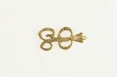 14K Yellow Gold L Cursive Letter Monogram Initial Name Charm/Pendant