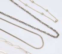 Groupp Lot of Vintage 925 Sterling Silver Chains