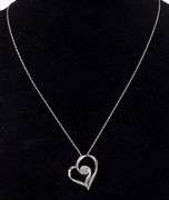 Heart Pendant Necklace In Sterling Silver
