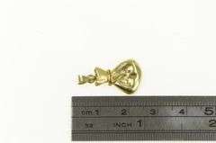 14K Yellow Gold Money Bag Cash Big Bucks Bank Sack Charm/Pendant