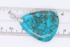 Vintage 925 Sterling Silver Turquoise Pendant