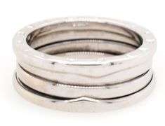 Bvlgari B Zero1 Three Band Ring in 18K, SZ 61, W/Box