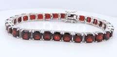 925 Sterling Silver RBC Tourmaline Tennis Bracelet